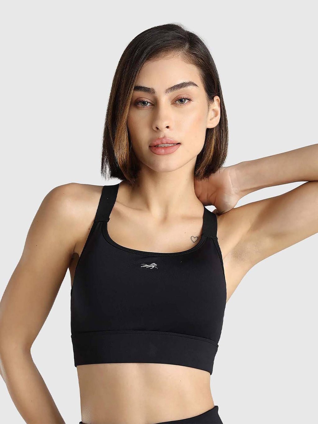 Women Teal Cross-Back Sports Bra | sb09 - view 11