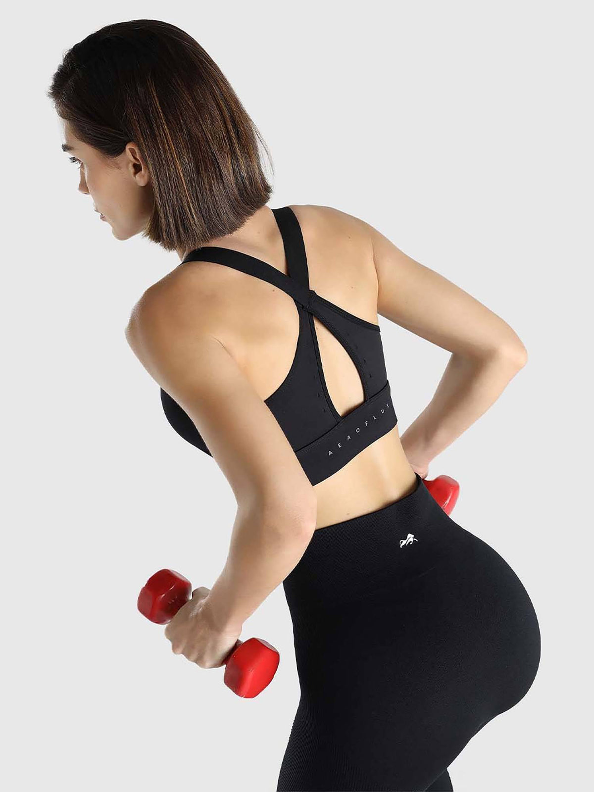 Women Teal Cross-Back Sports Bra | sb09 - view 15