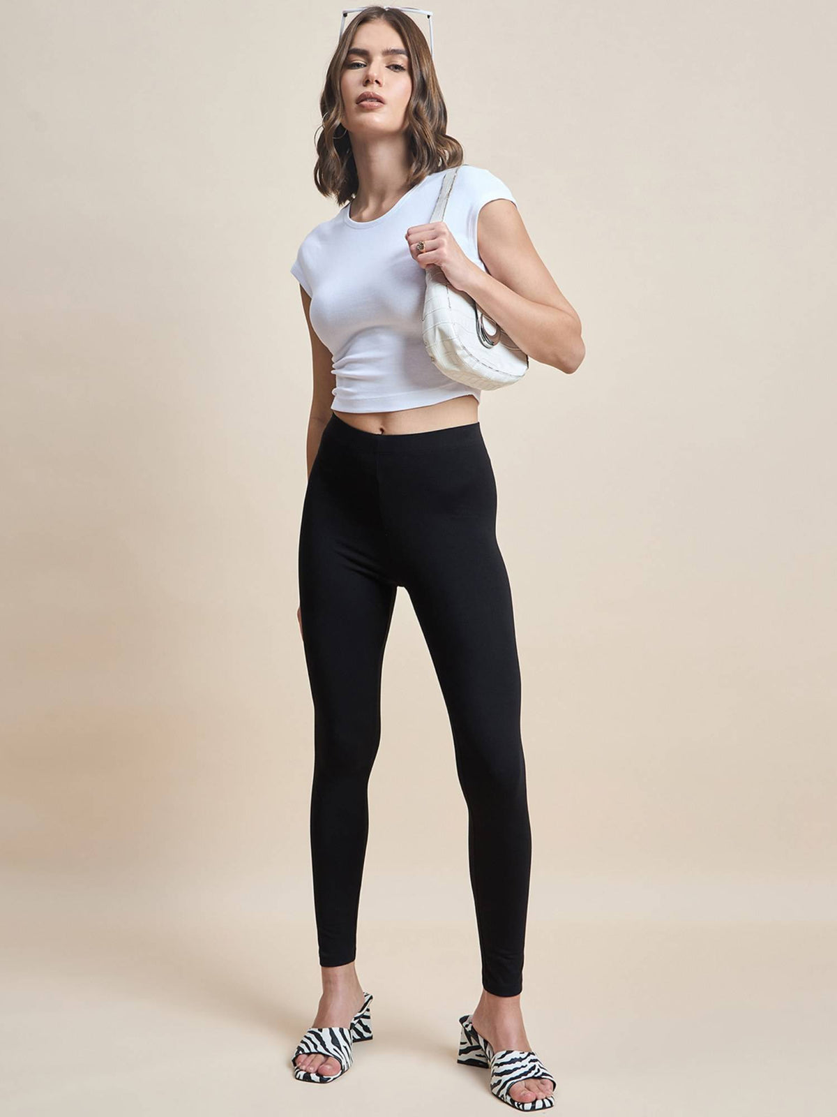 Women White Cotton Crop Top | CT61 - view 5