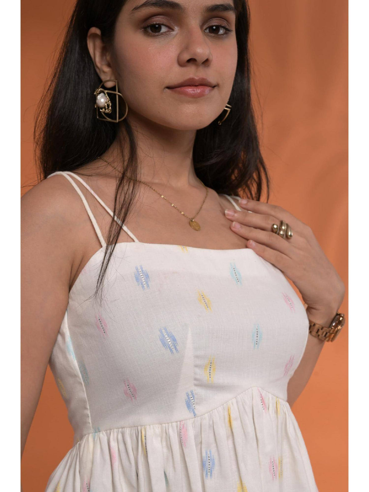 Raha Peplum White Top | pt51 - view 4