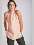 Peach Slim fit Tide Halter Top | HT67 - view 1