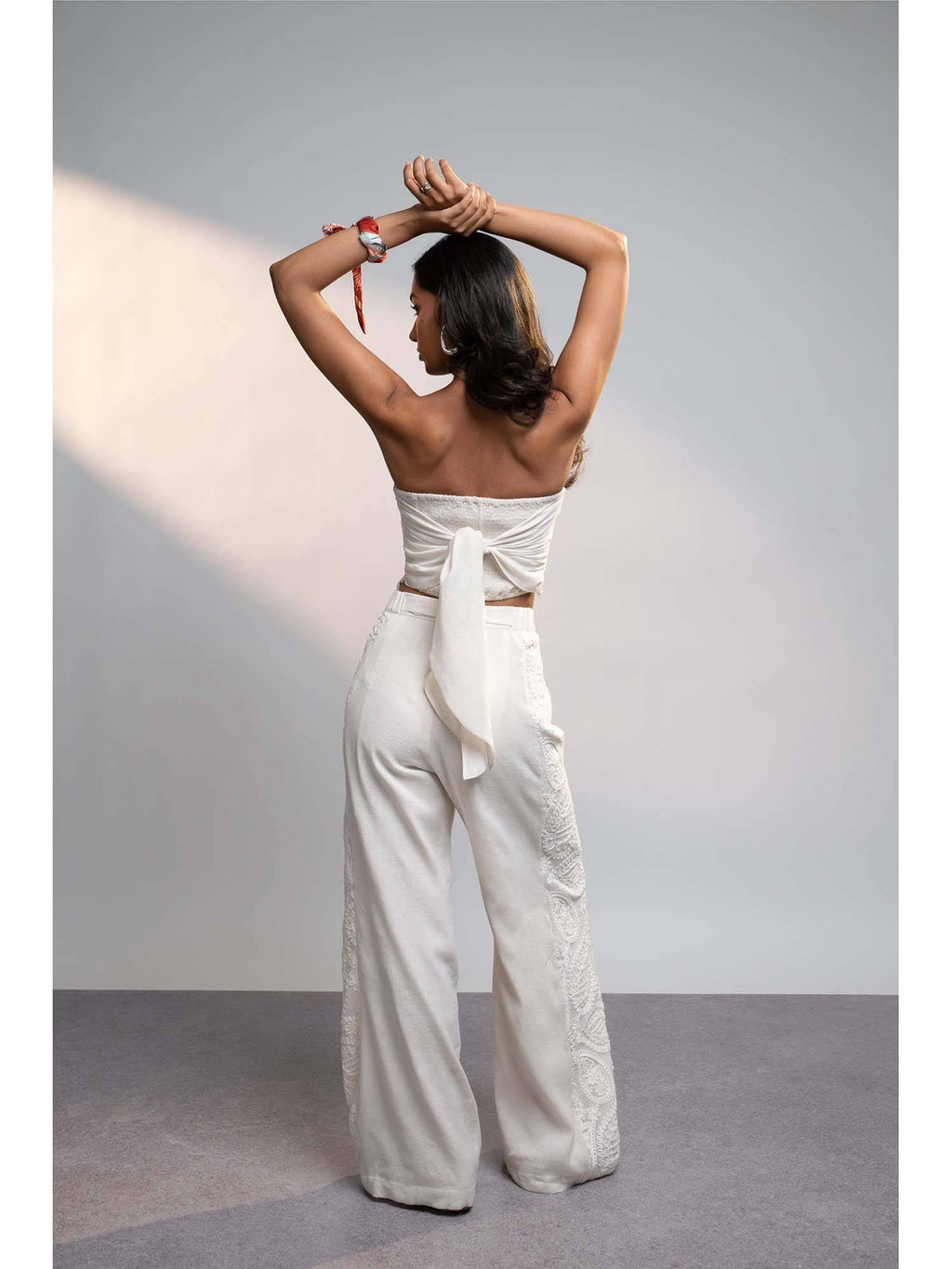 Summer Ivory Scarf Top | TT90 - view 3