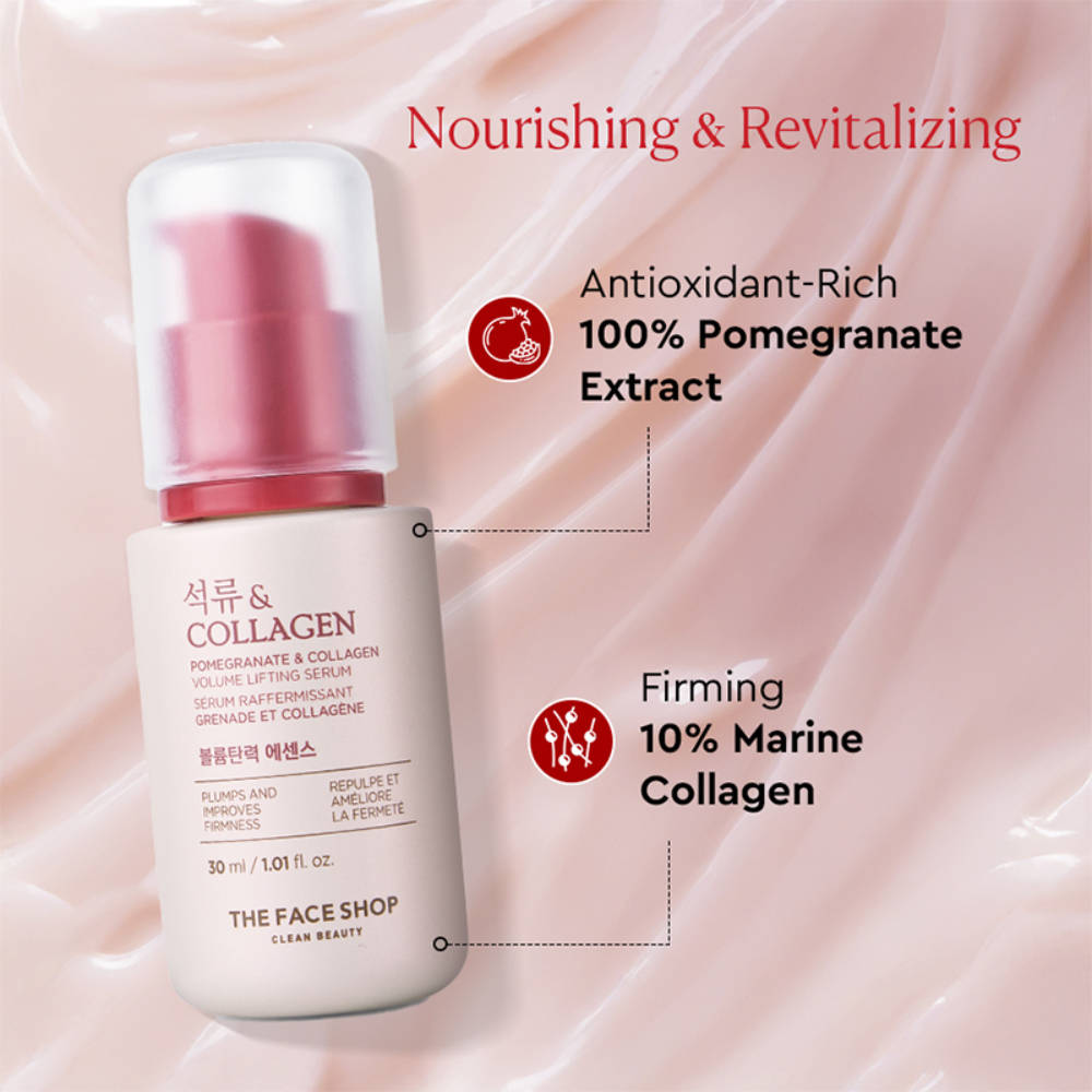 Pomegranate And Collagen Serum, With 10% Collagen & Hyaluronic Acid, For Skin Firming | Z8 - view 2