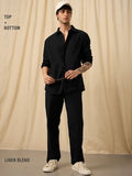 Cotton Linen Set: Black F56