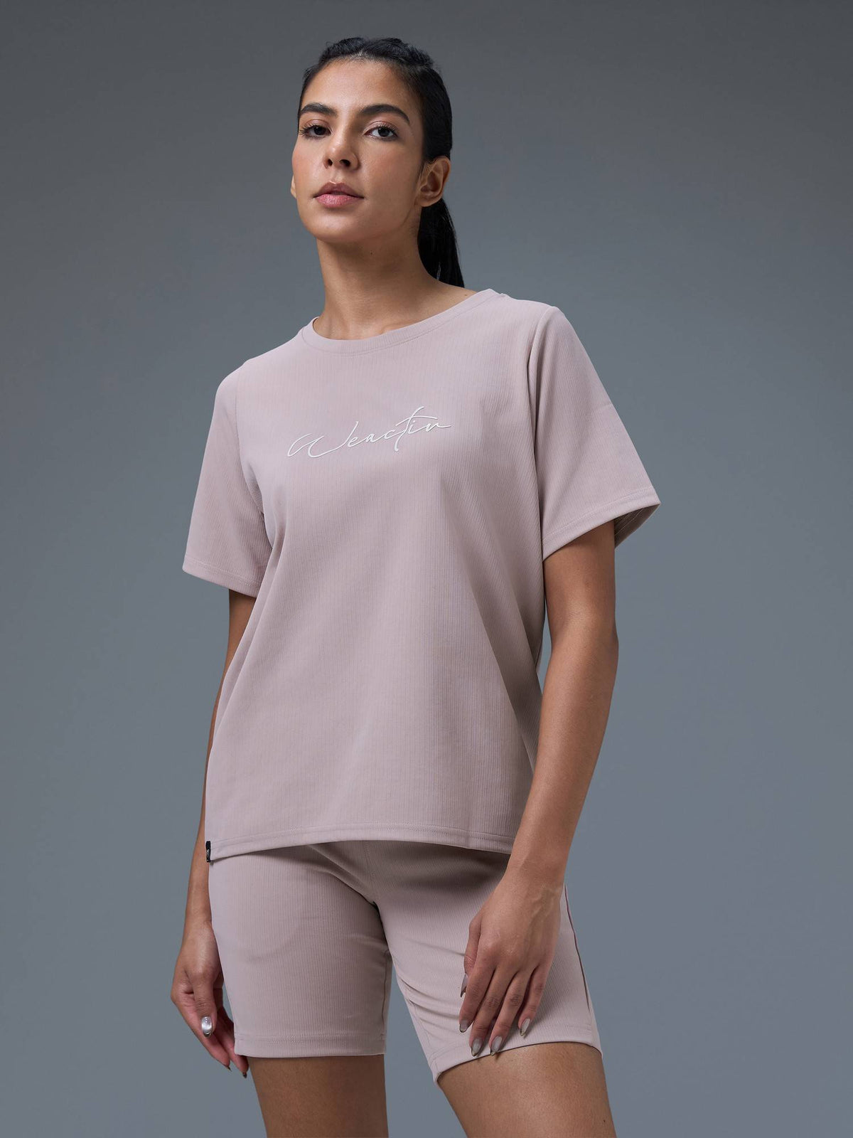 Women Printed Relaxed Fit Round Neck Blue Sport T-Shirt | TT89 - view 36