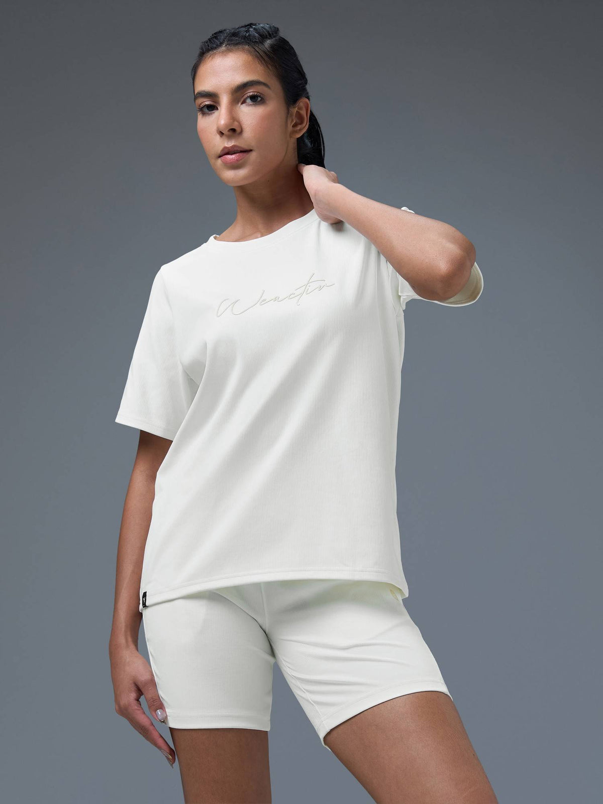 Women Printed Relaxed Fit Round Neck Blue Sport T-Shirt | TT89 - view 15