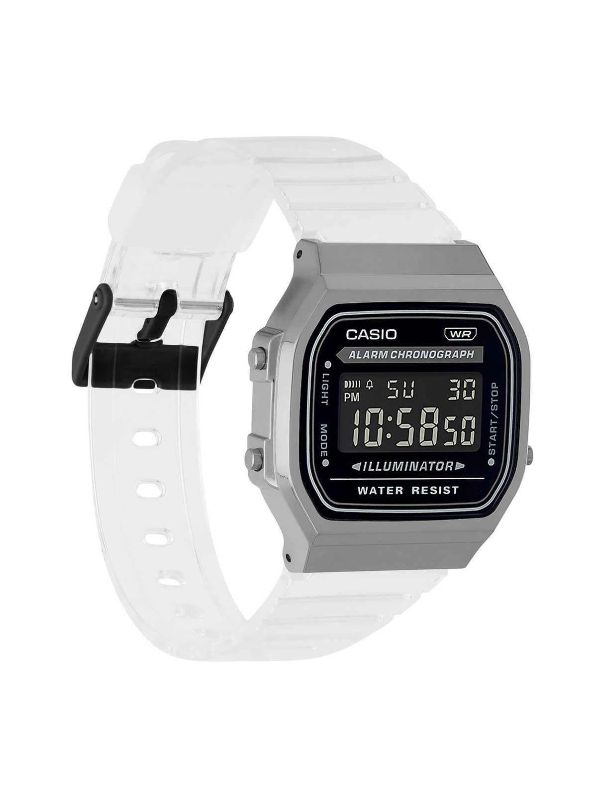 Unisex Vintage Series Black Dial Digital Watch - A168XES-1BDF | W92 - view 4