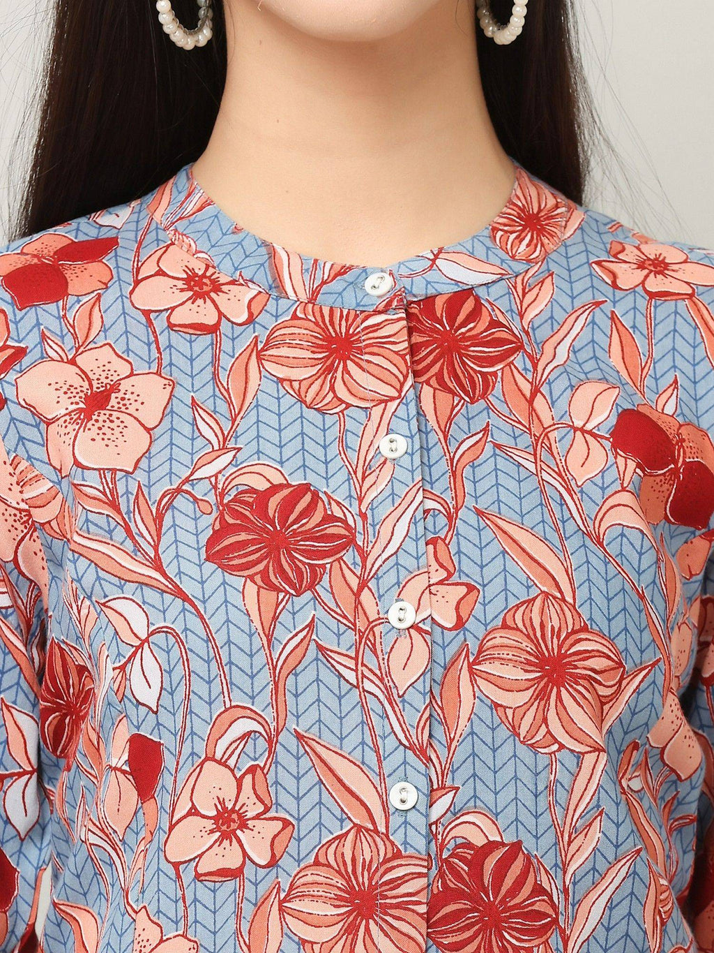 Multicolor Printed A Line Straight Kurta | FY93 - view 4