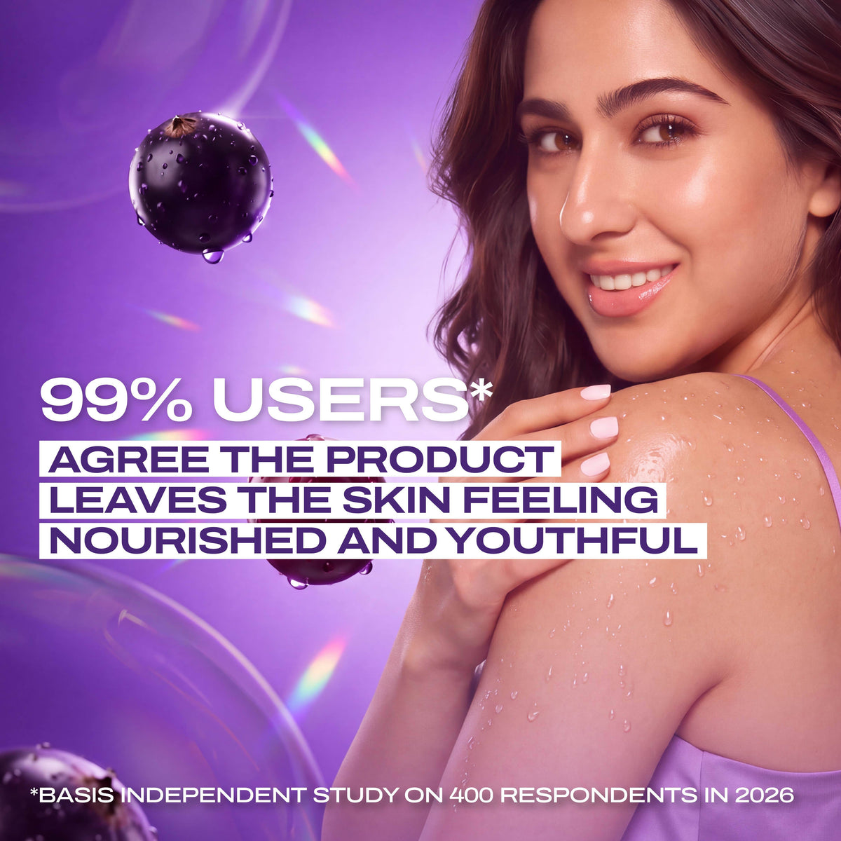 Shower Gel Blackcurrant & Bearberry Body Wash With Skin Conditioners For Radiant Glow | B20 - view 3