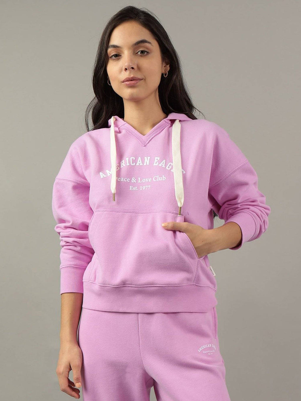 Pink Graphic Hooded Sweatshirt | HD56 - view 1