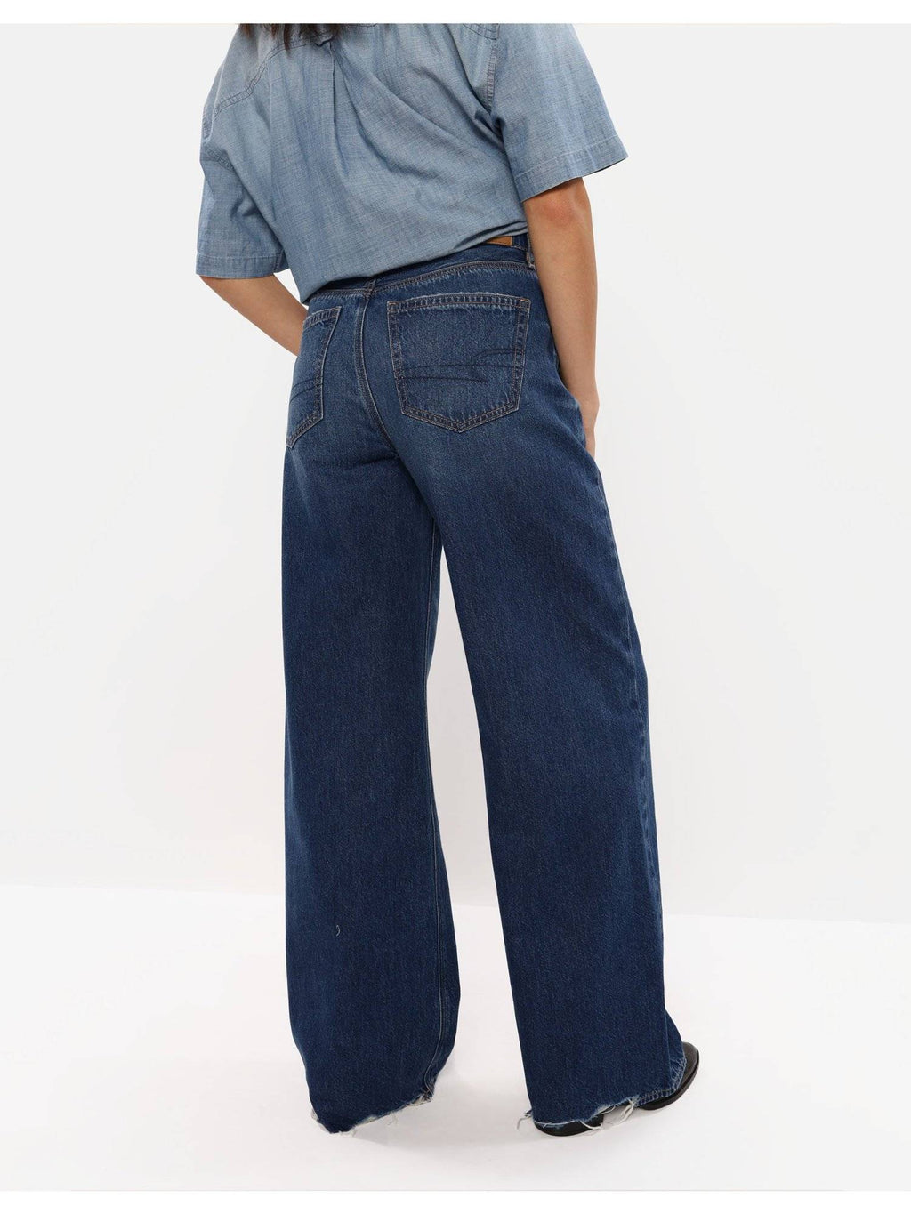 Women Blue Super High Rise Baggy Wide-leg Jeans | BG78 - view 2