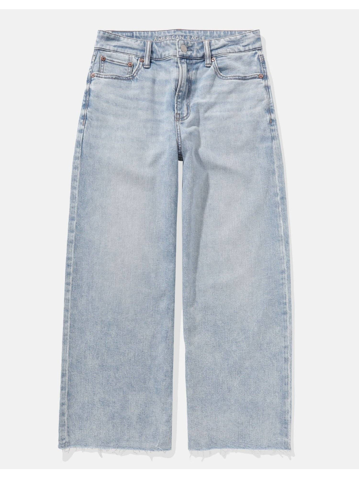 Women Blue Super High Rise Ultra Baggy Wide Leg Crop Jeans | BG78 - view 3