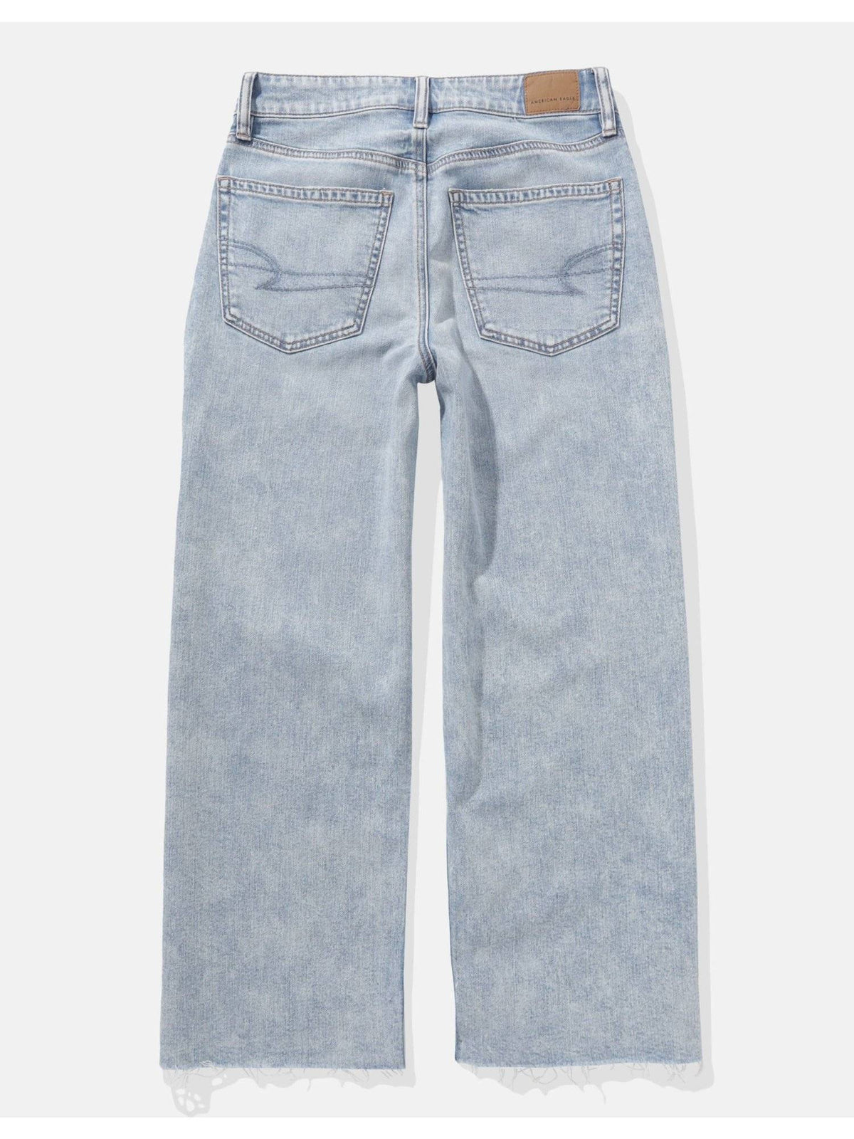 Women Blue Super High Rise Ultra Baggy Wide Leg Crop Jeans | BG78 - view 4