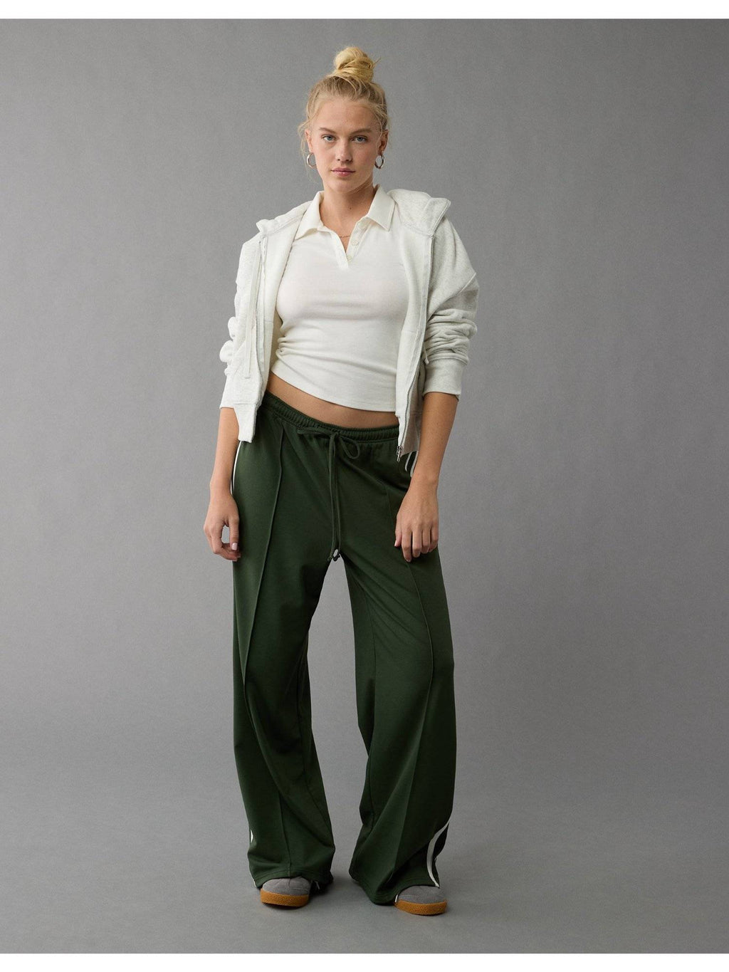 Women Off White Solid Polo T-Shirt | PW43 - view 2