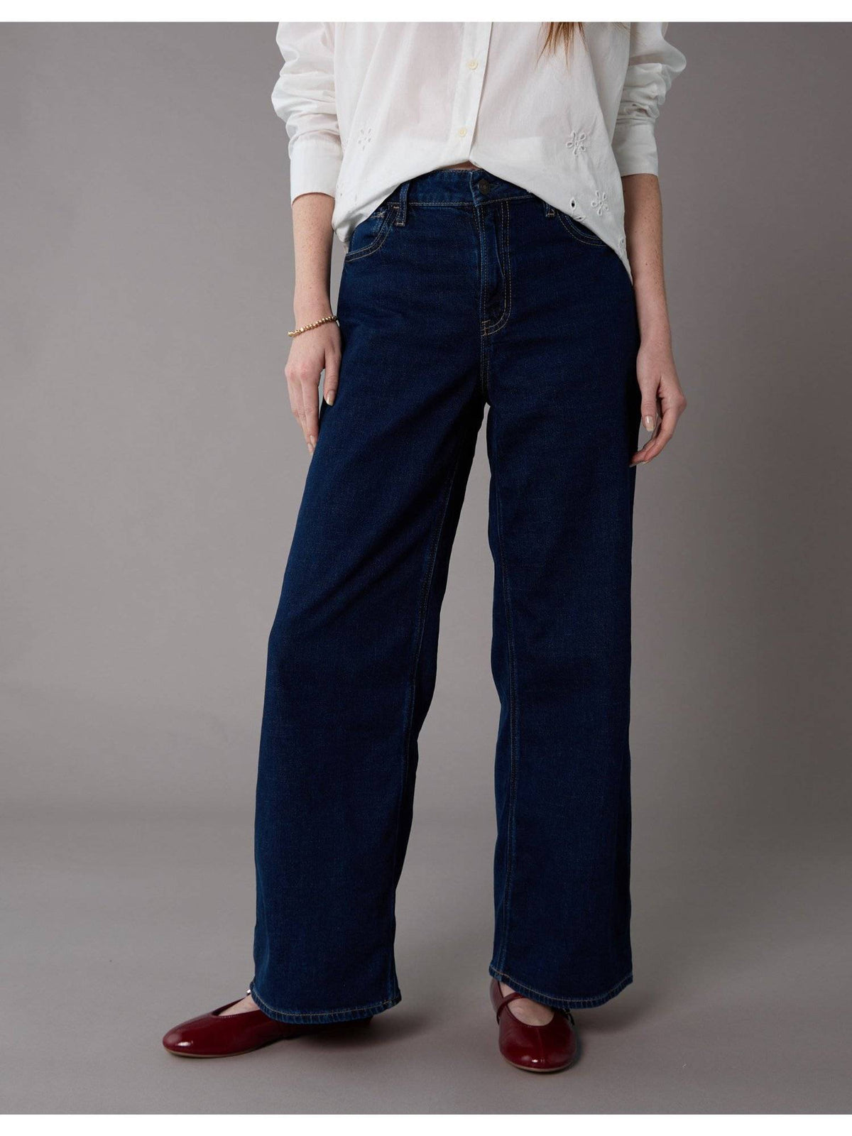 Women Navy Super High Rise Baggy Wide-leg Jeans | RF89 - view 1