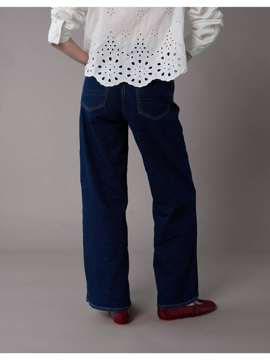 Women Navy Super High Rise Baggy Wide-leg Jeans | RF89 - view 2