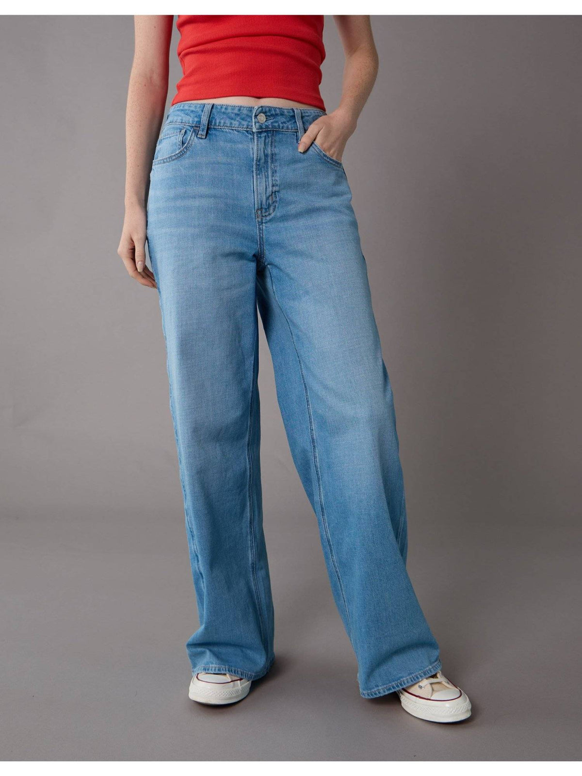 Women Blue Super High Rise Baggy Wide-leg Jeans | BG78 - view 1