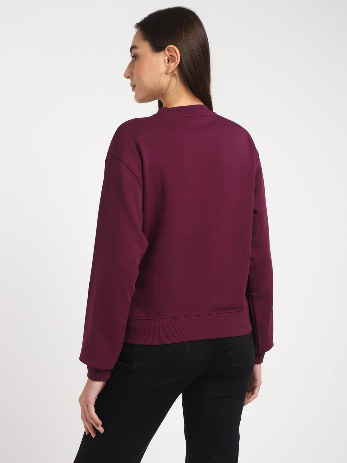 Wine Embellished Sweatshirt | SS90 - view 3