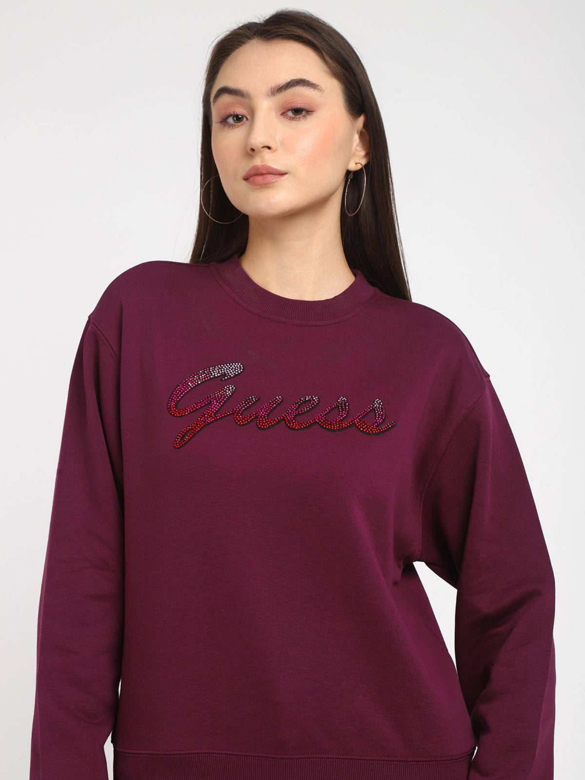 Wine Embellished Sweatshirt | HD56 - view 6