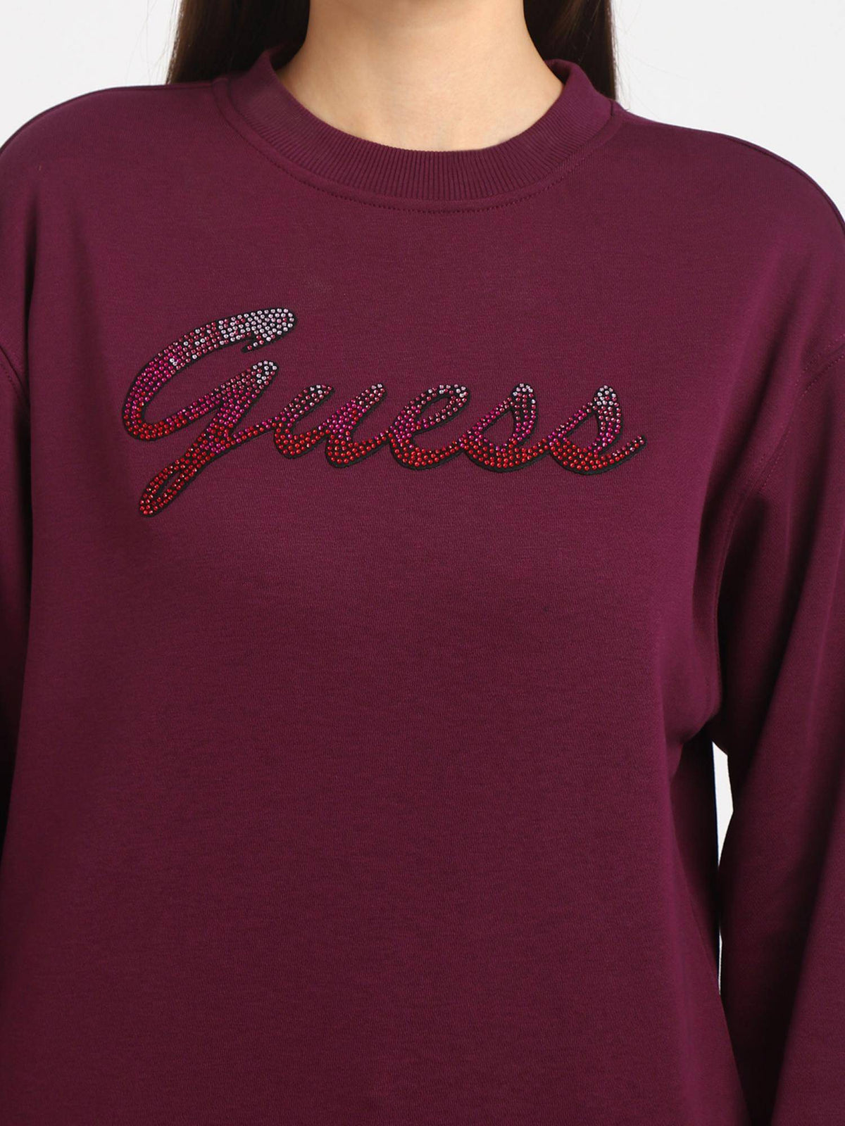 Wine Embellished Sweatshirt | HD56 - view 7