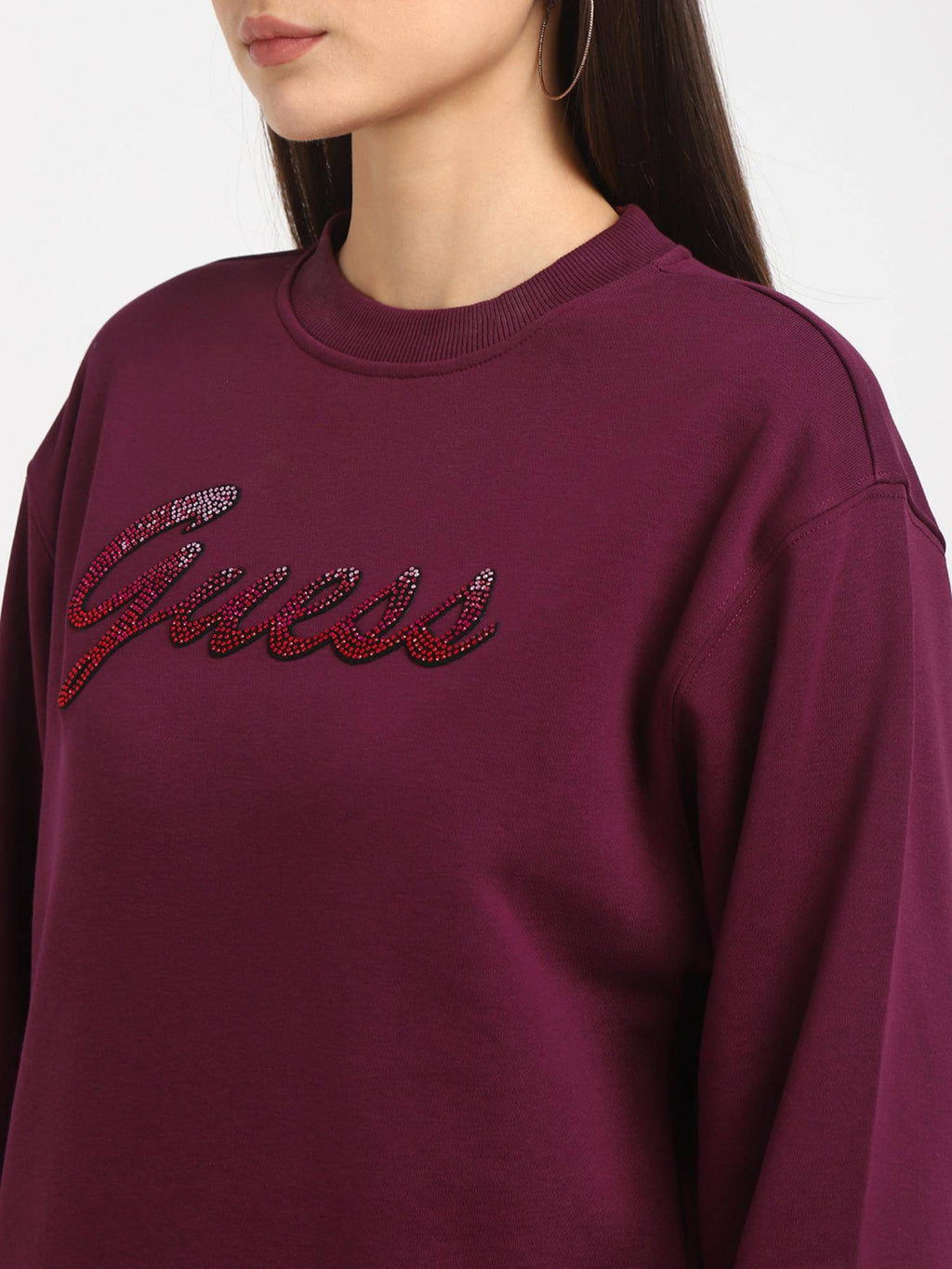 Wine Embellished Sweatshirt | HD56 - view 8