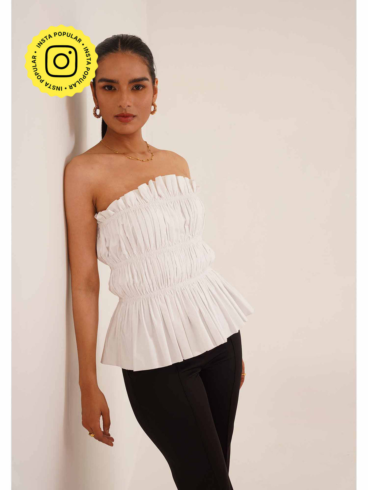 White Solid/Plain Cher Top | TT90 - view 1