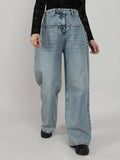 Blue Wide Leg Denim Jeans | WL90 - view 1
