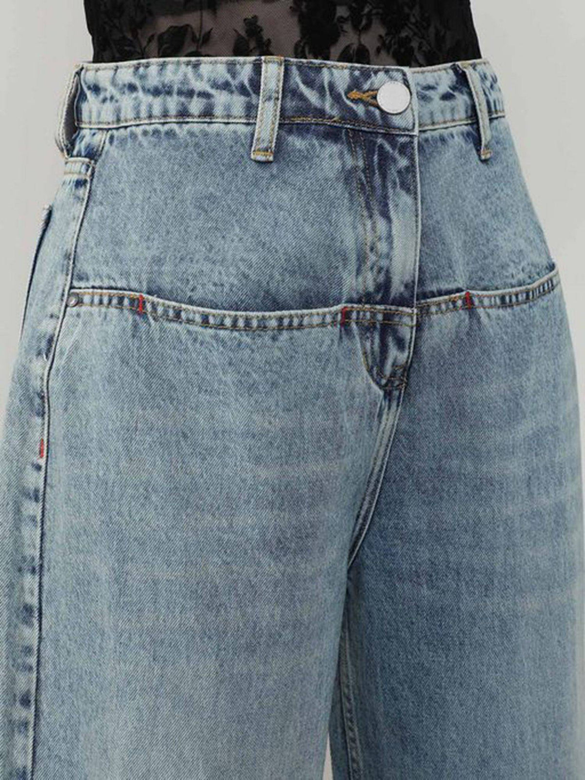 Blue Wide Leg Denim Jeans | WL90 - view 7