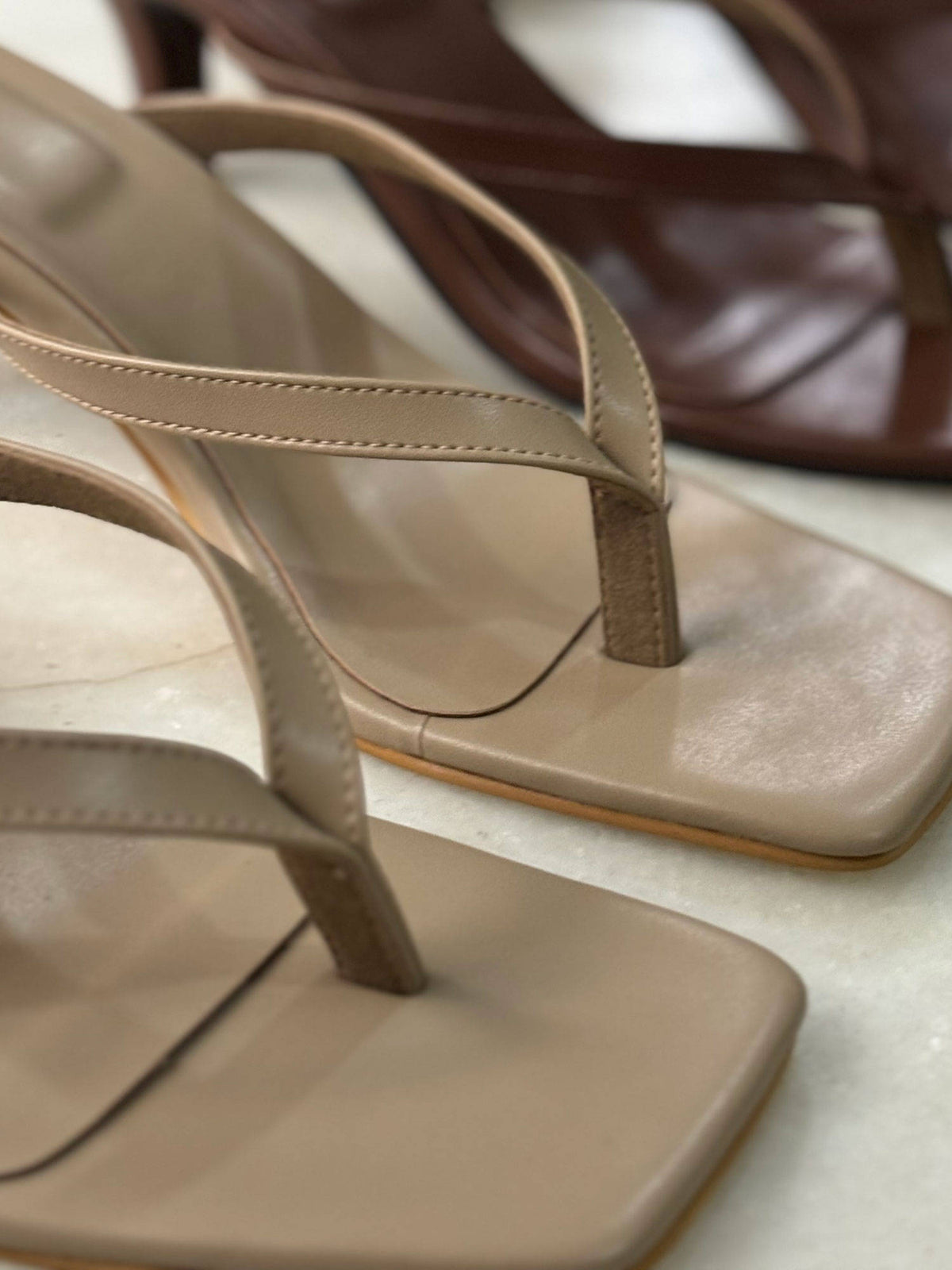 Brown Thong Heels | H78 - view 8