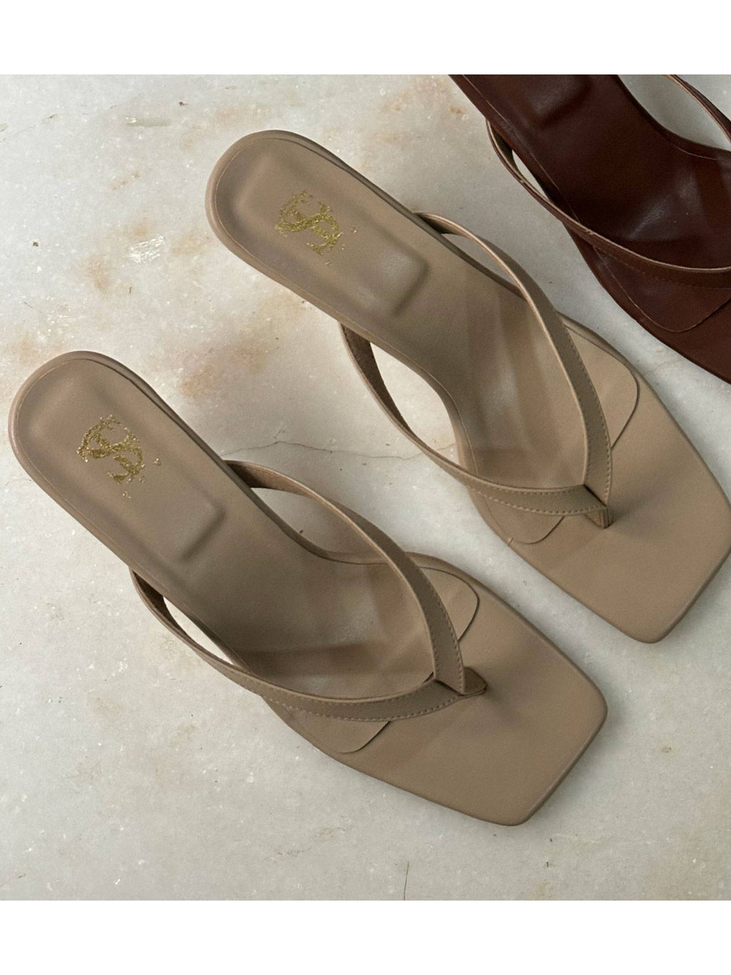Mocha Thong Heels | H78 - view 4