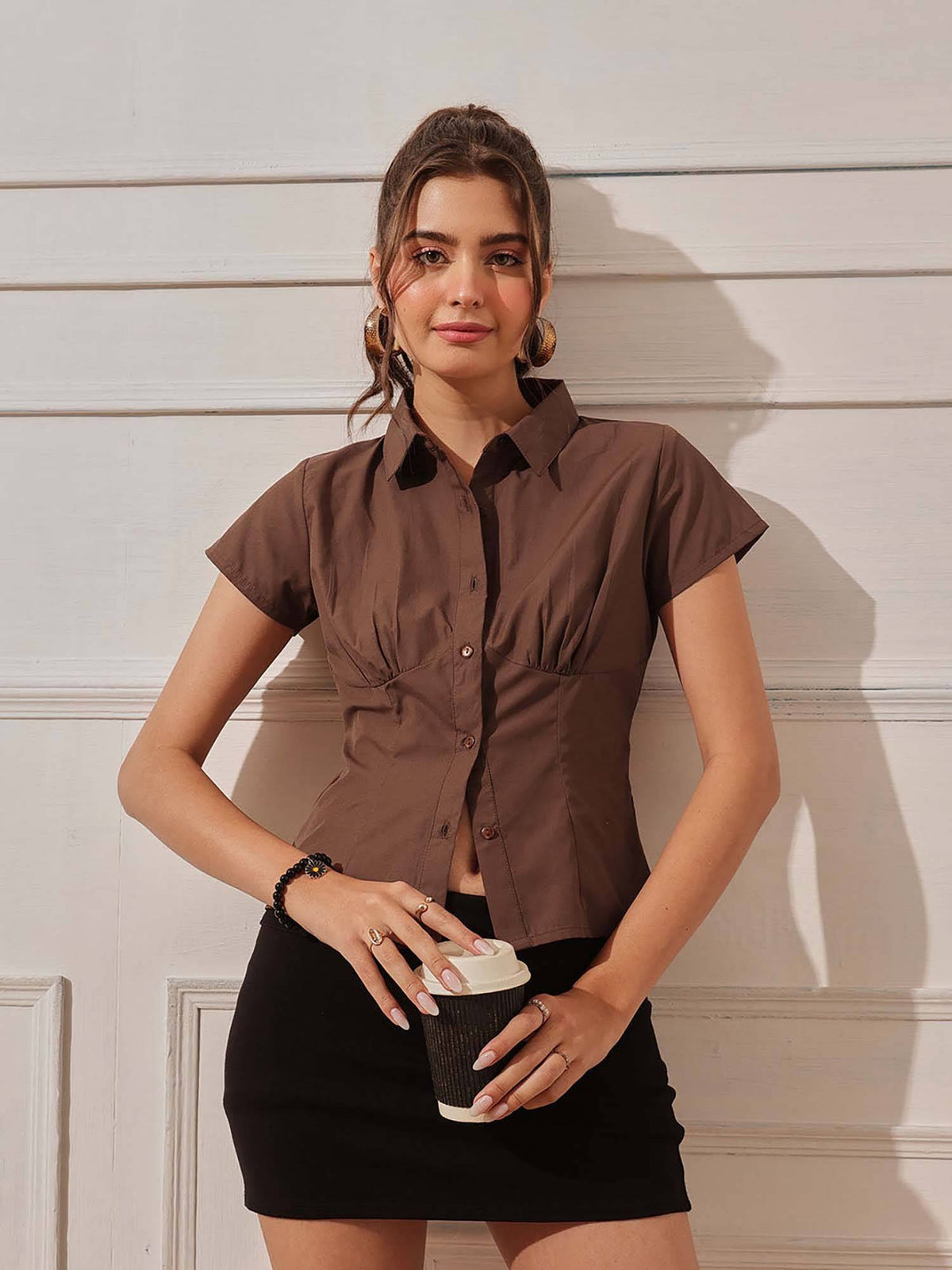 Women Green Corset Shirt | S67 - view 7
