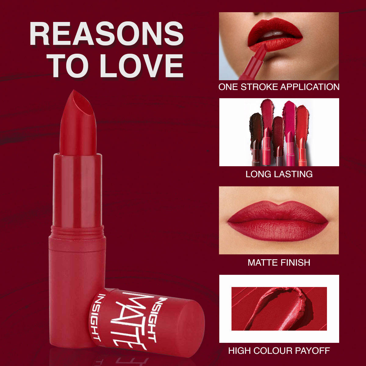 Matte Lipstick, 1 Stroke Application, Long Lasting | L12 - view 157