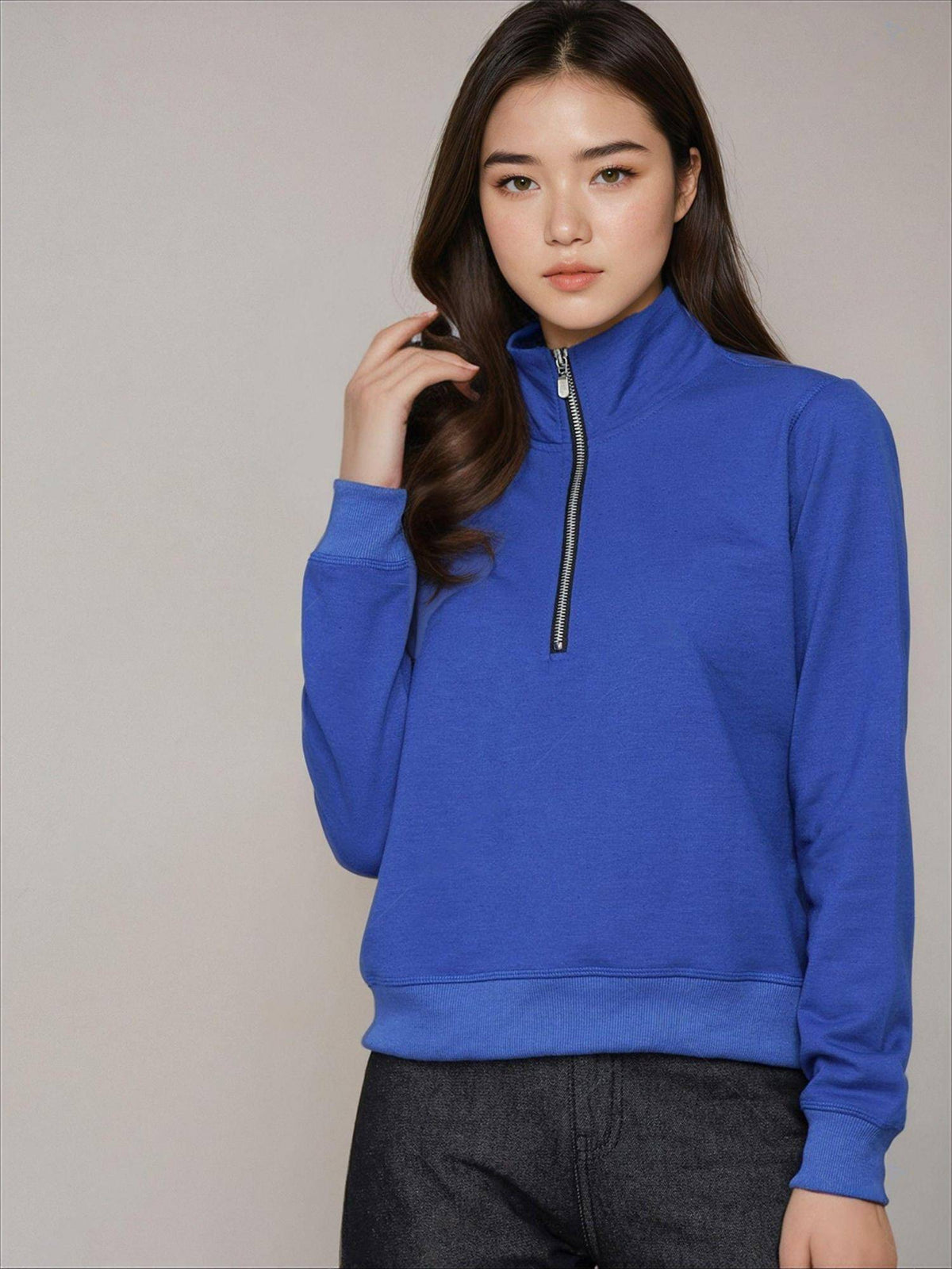 Pink Solid Sweatshirt | SS90 - view 6