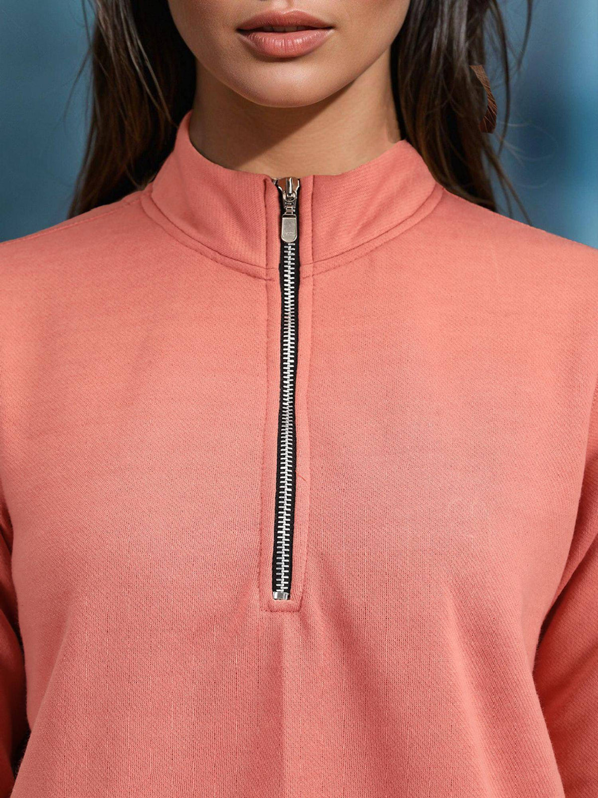 Pink Solid Sweatshirt | SS90 - view 3