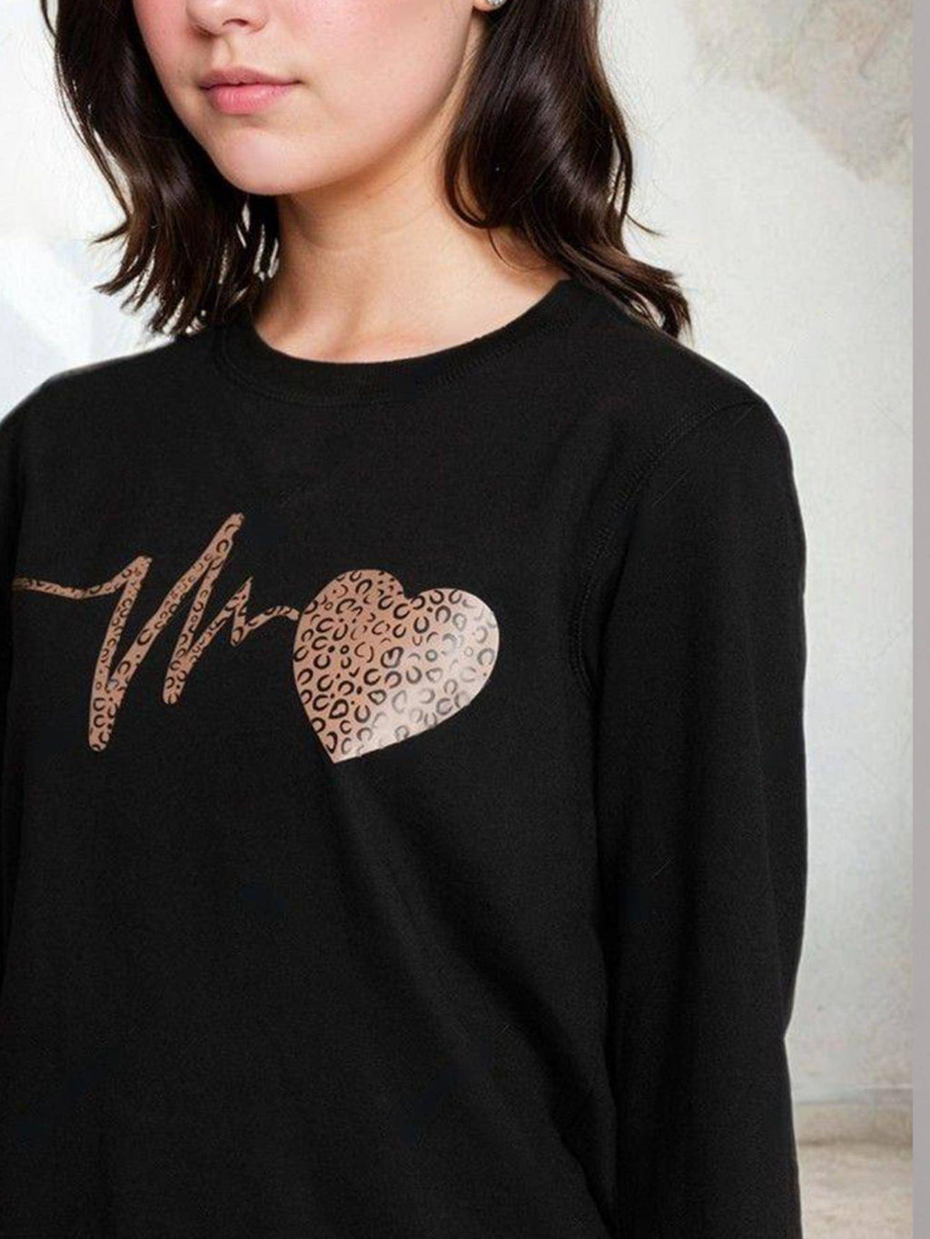 Black Printed Sweatshirt | HD56 - view 3