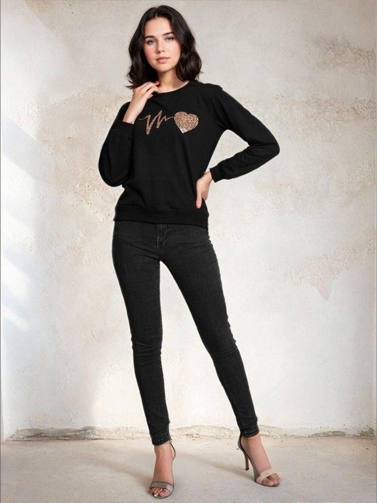 Black Printed Sweatshirt | SS90 - view 4