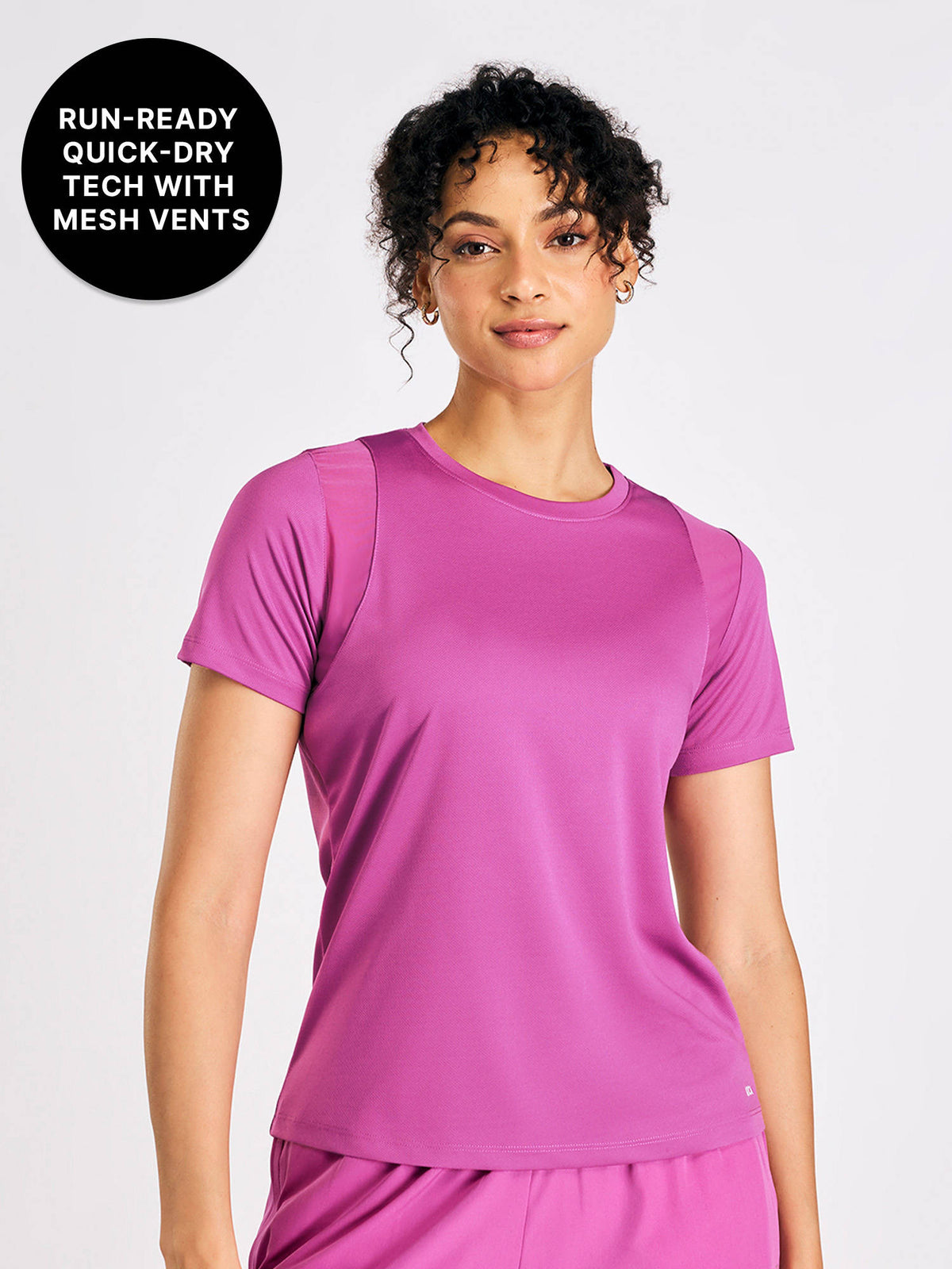 Running Top with Breathe Easy Mesh Panels and Quick-Dry Fabric-Stride Collection | TS56 - view 6