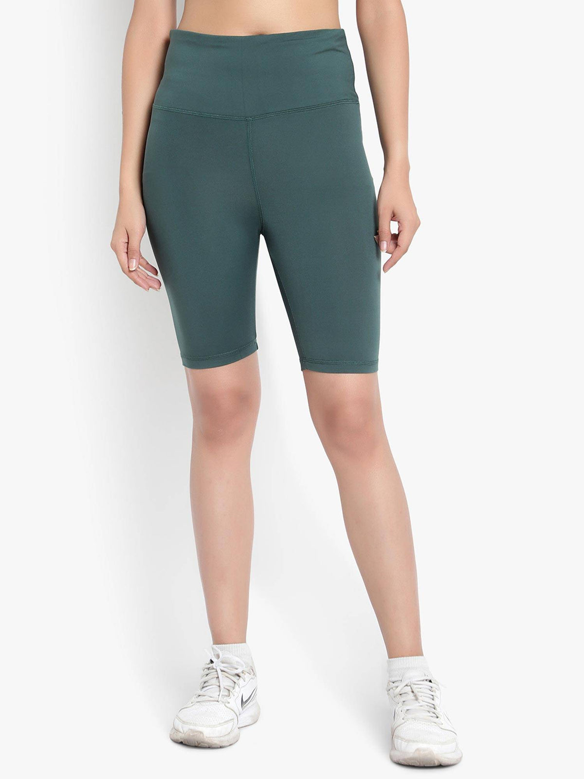 WearJukebox Easy Breezy Olive High Waist Shorts - view 1