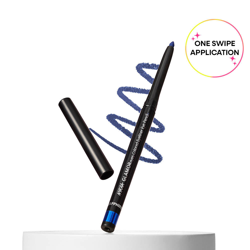 Nykaa GLAMOReyes Waterproof & Smudgeproof Colored Kajal Eyeliner Eye Pencil | E20 - view 28