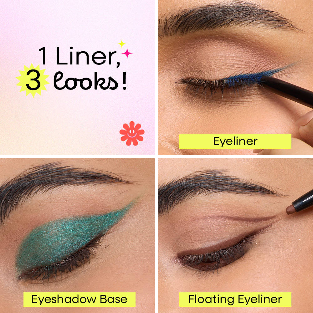 Nykaa GLAMOReyes Waterproof & Smudgeproof Colored Kajal Eyeliner Eye Pencil | E20 - view 5