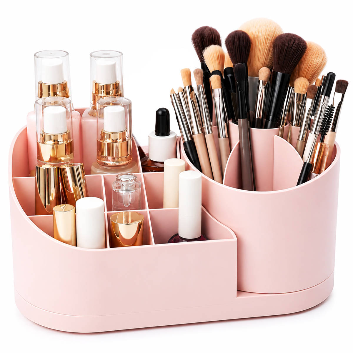 Makeup Organiser Rotating Cosmetic Storage Stand Tray Lipsticks Vanity Brushes Skincare Holder | C83 - view 1