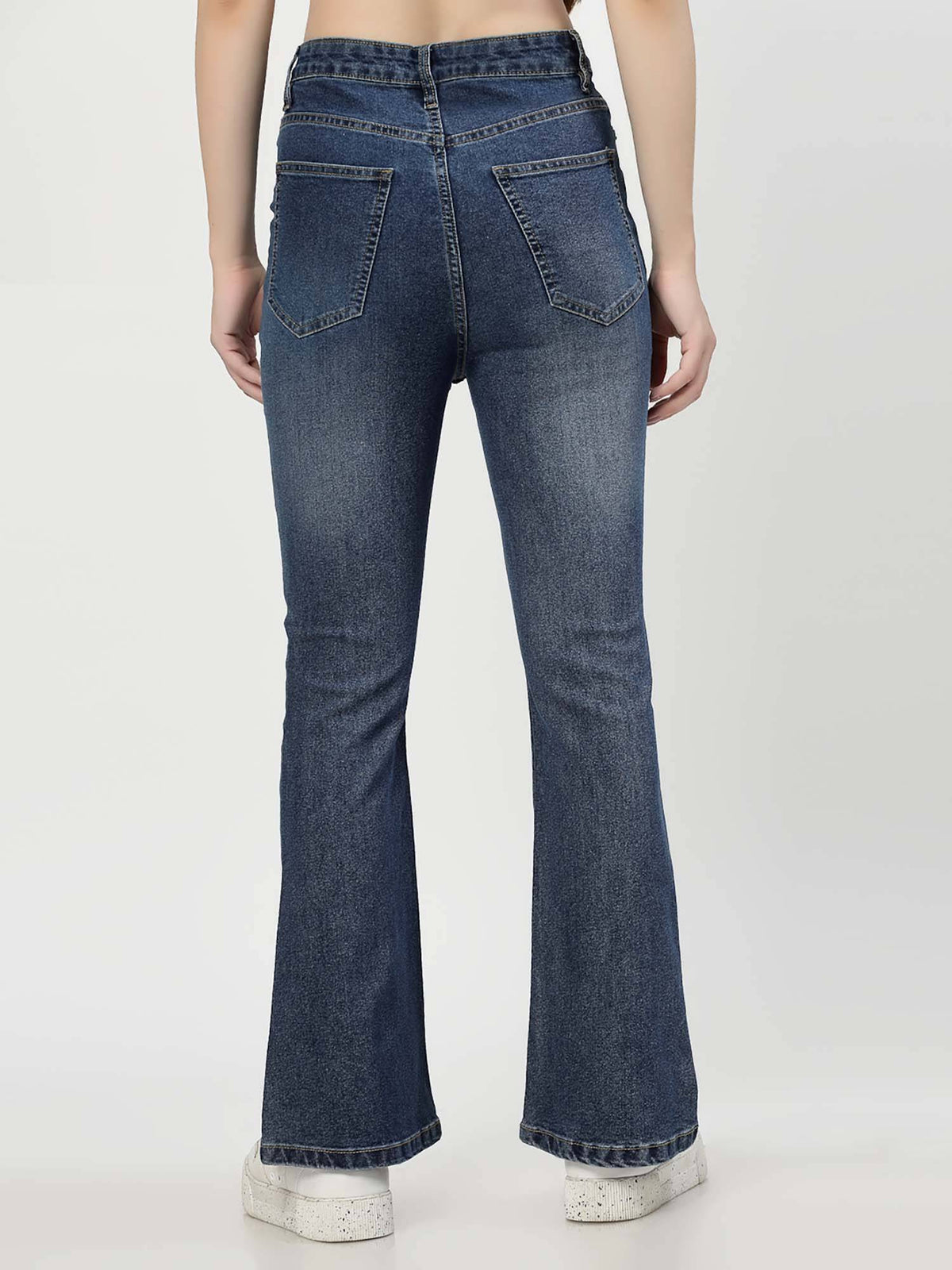 Boot Cut Mid Rise Blue Jeans | BT10 - view 2