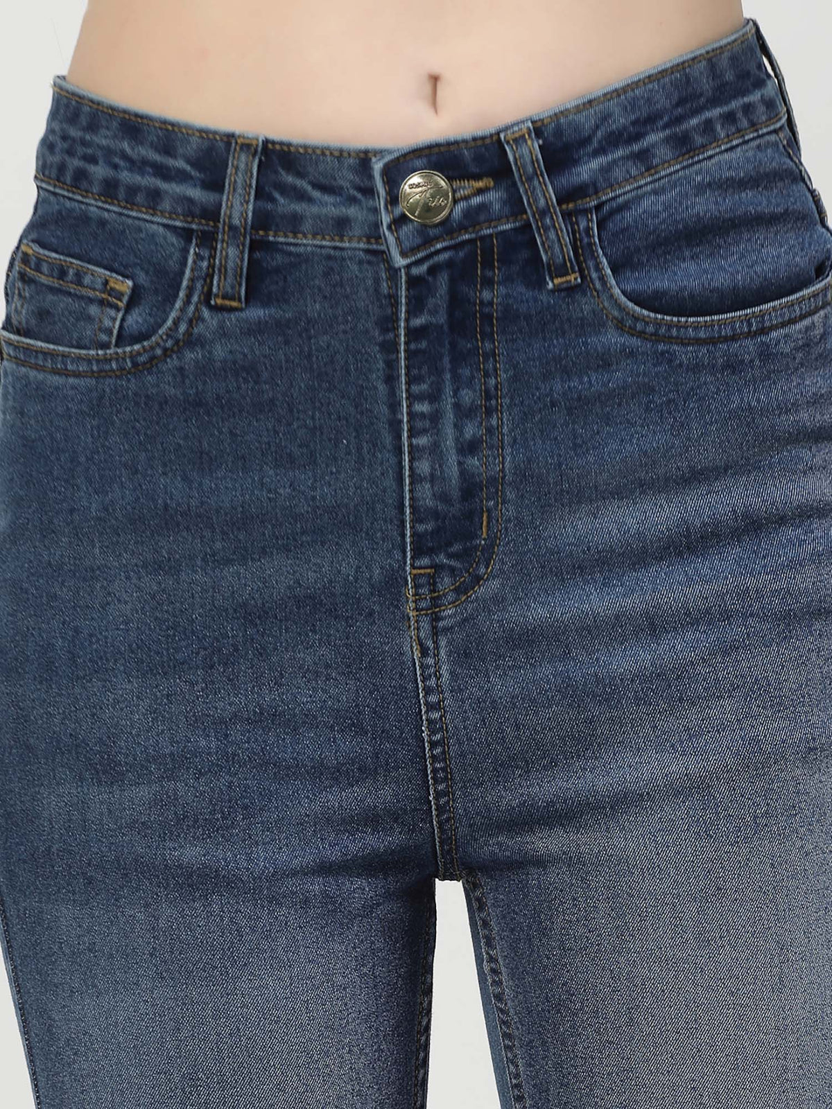 Boot Cut Mid Rise Blue Jeans | BT10 - view 5
