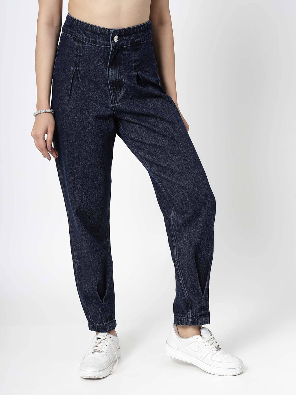 Balloon Bottom Navy Blue Jeans | RF89 - view 4