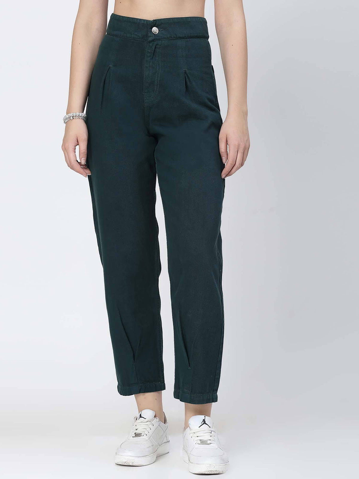 Balloon Bottom Teal Green Jeans | RF89 - view 1