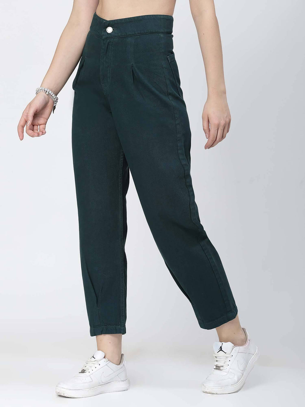 Balloon Bottom Teal Green Jeans | RF89 - view 3