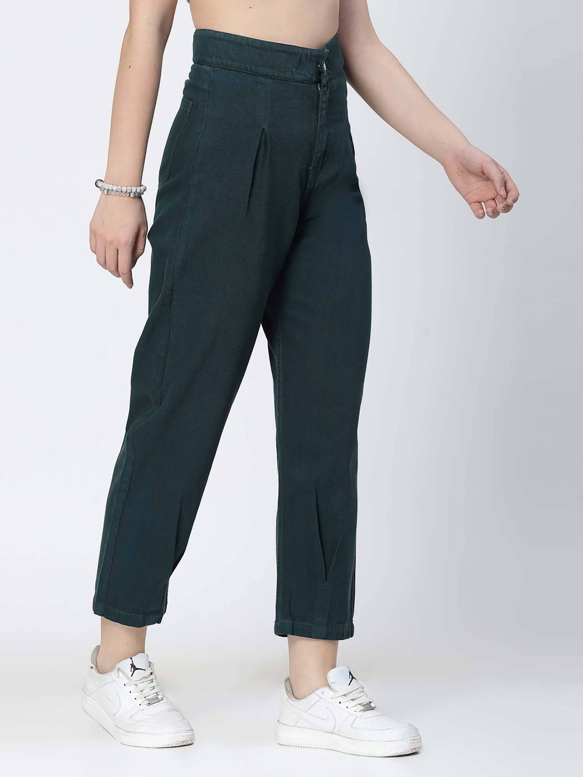 Balloon Bottom Teal Green Jeans | RF89 - view 4