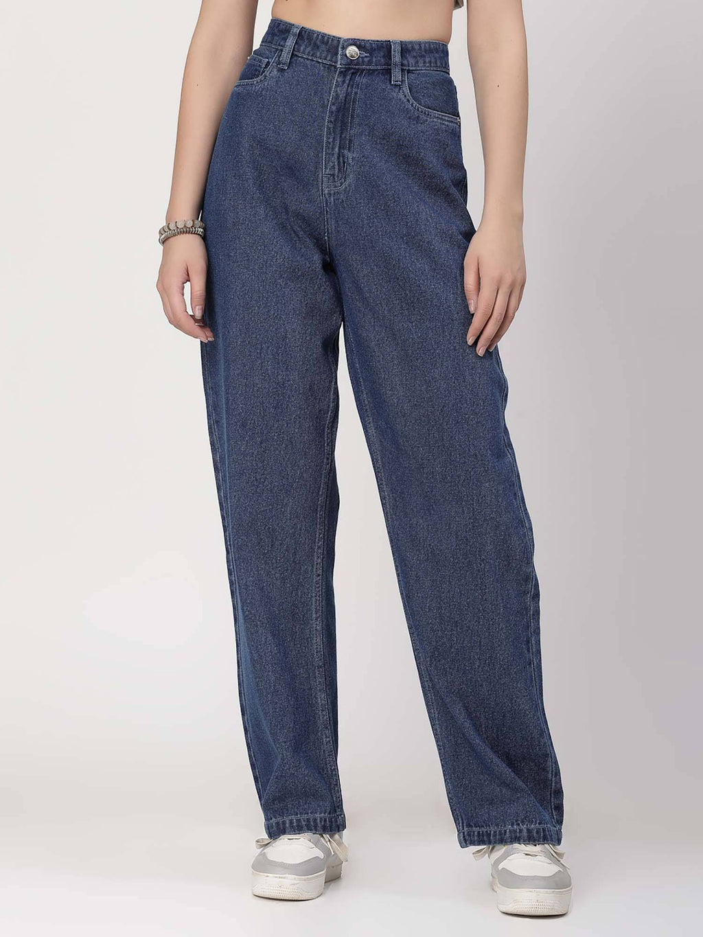 Hight Rise Straight Fit Blue Jeans | ST23 - view 1