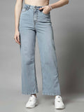 High Rise Wide Leg Blue Jeans | WL90 - view 1