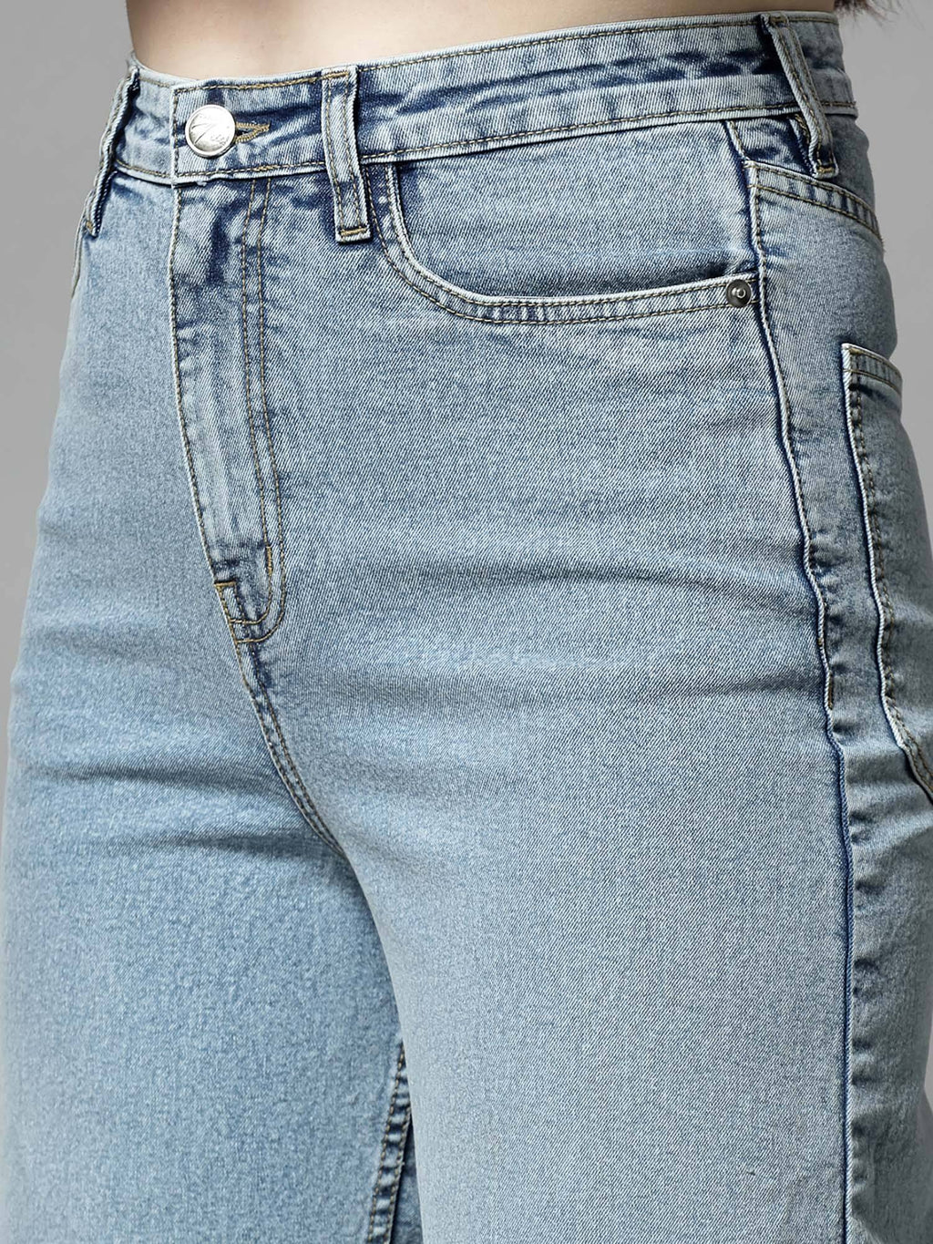 High Rise Wide Leg Blue Jeans | WL90 - view 5
